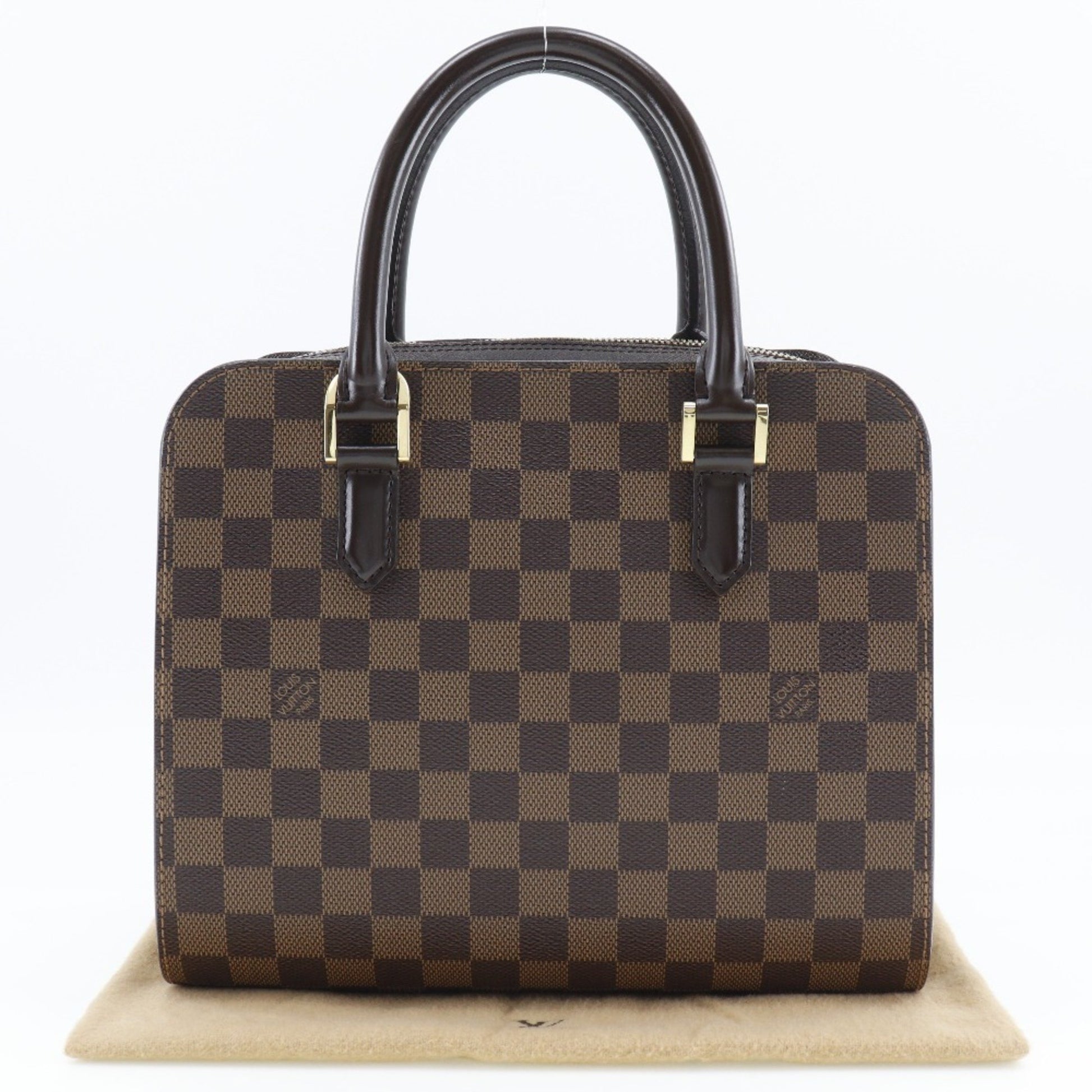 Louis Vuitton Triana, Brown, Canvas, handbag