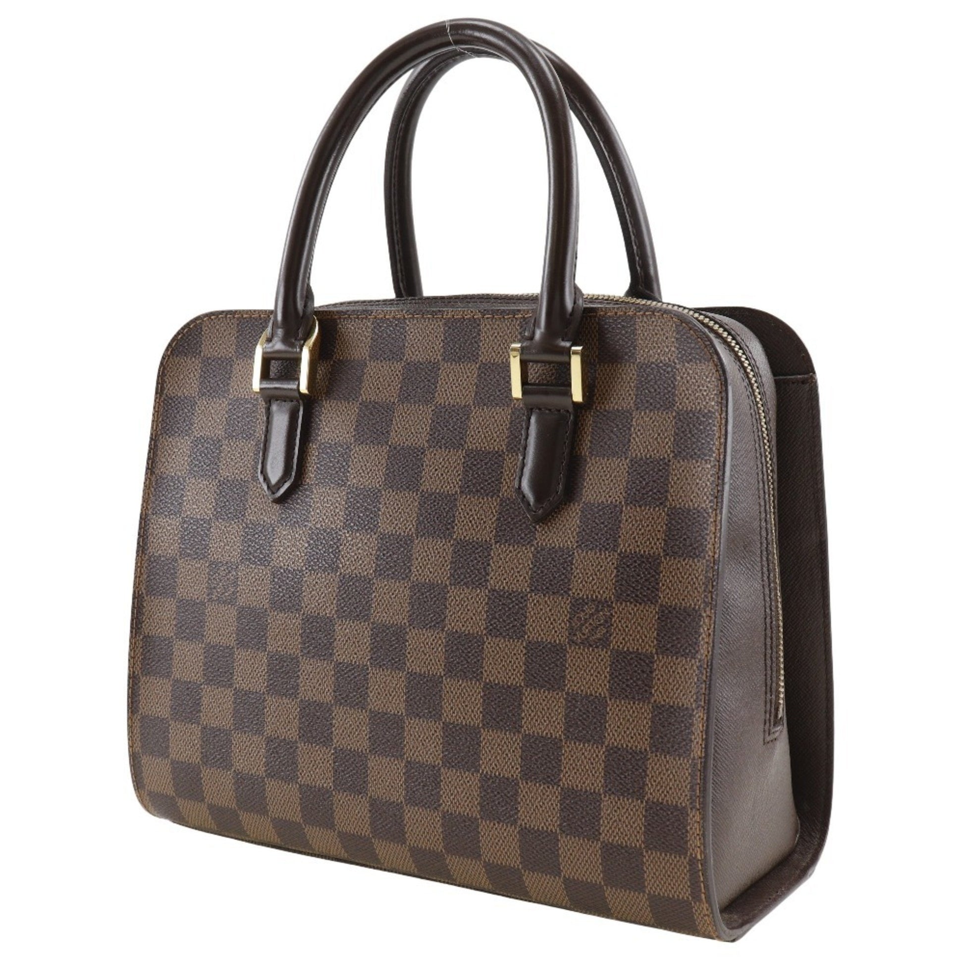 Louis Vuitton Triana, Brown, Canvas, handbag