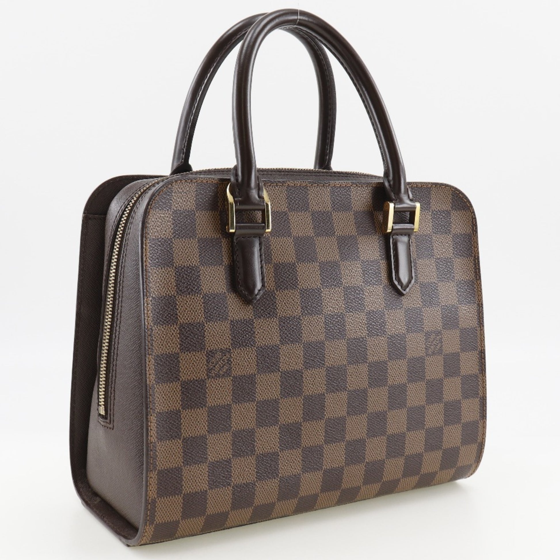 Louis Vuitton Triana, Brown, Canvas, handbag