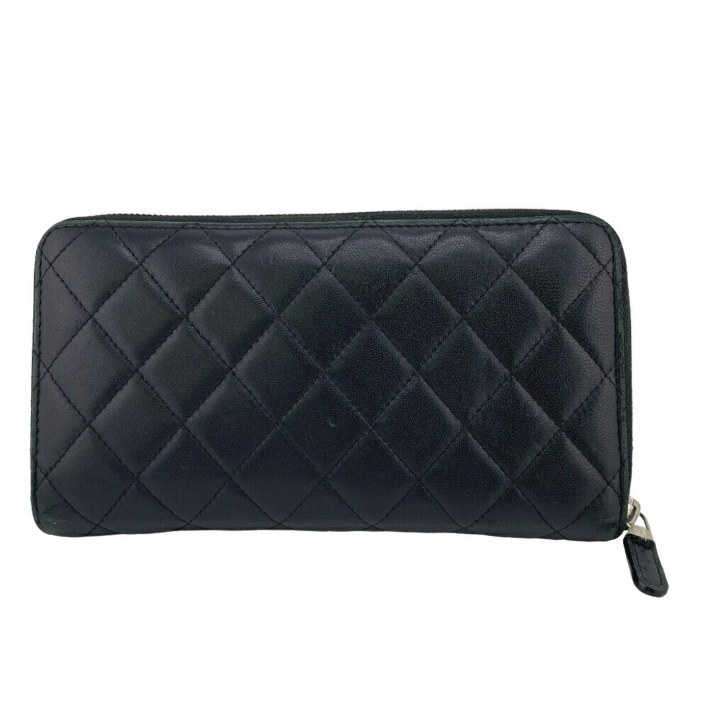 Chanel Zip around wallet, Black, Leather, wallet