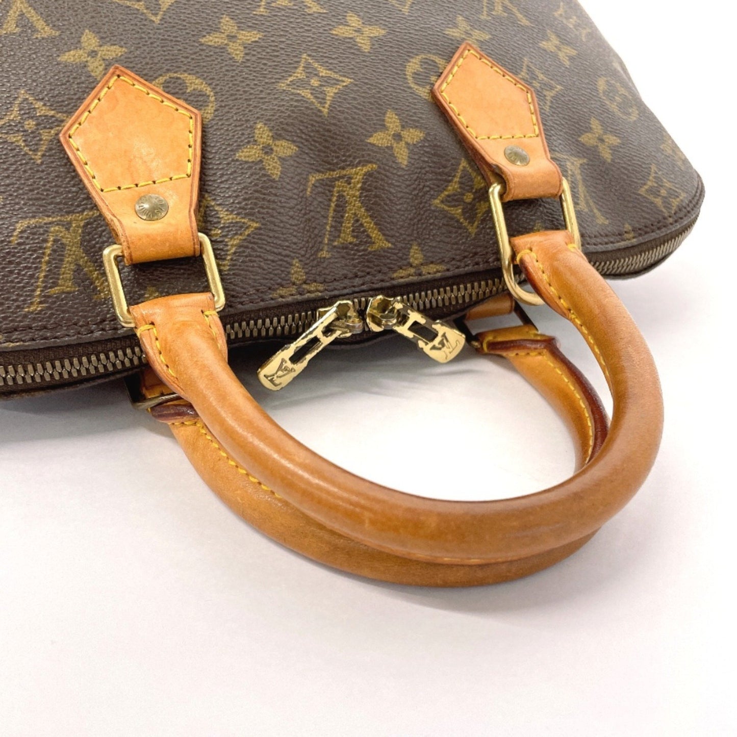 Louis Vuitton Alma, Brown, Canvas, handbag