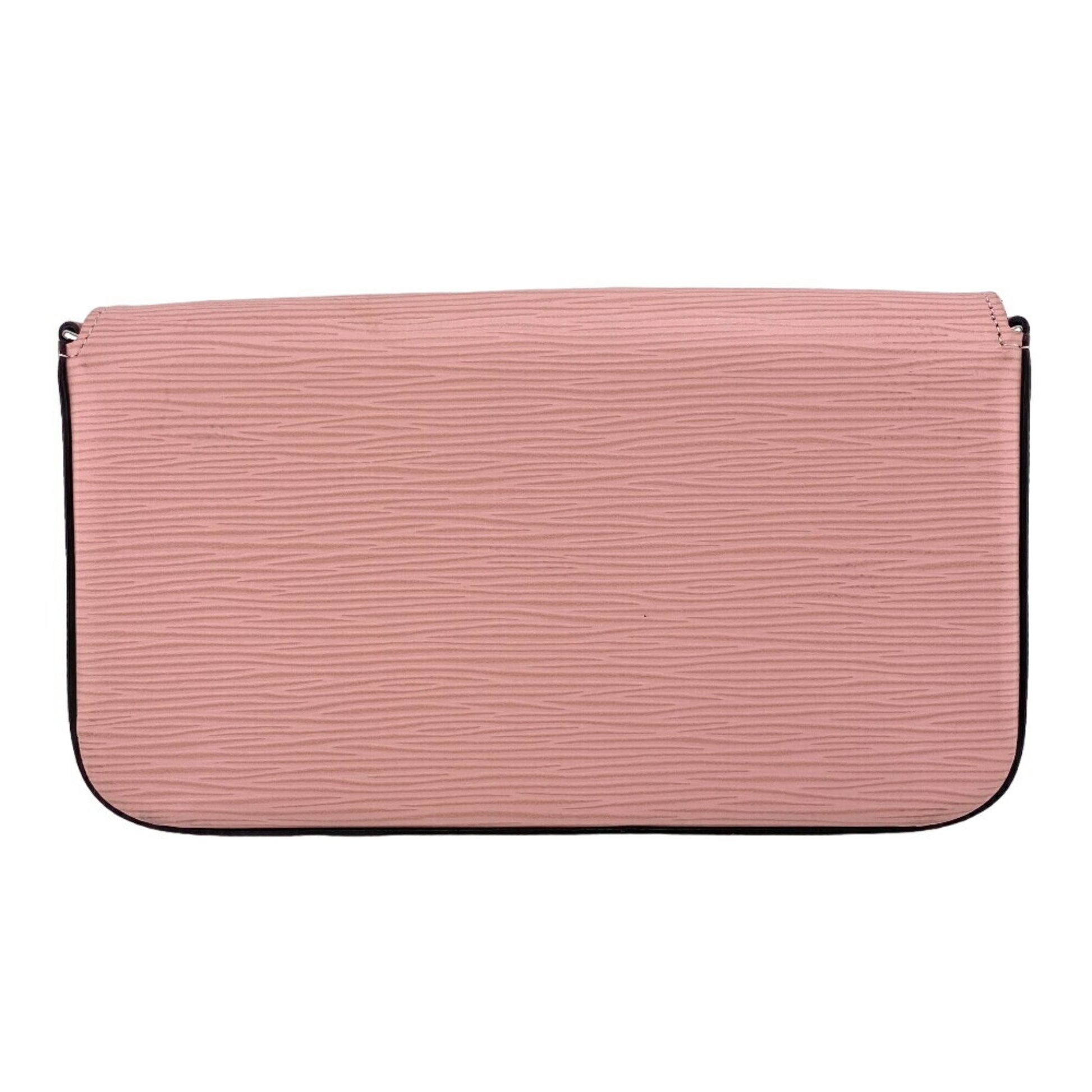 Louis Vuitton Felicie, Pink, Leather, clutch