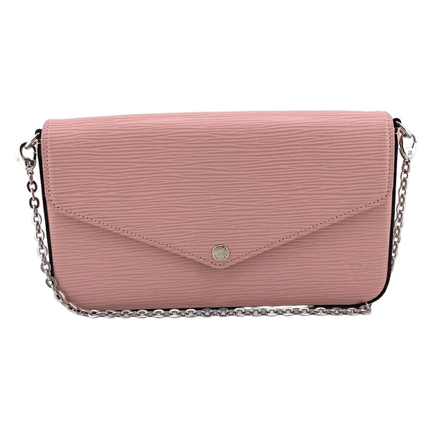 Louis Vuitton Felicie, Pink, Leather, clutch