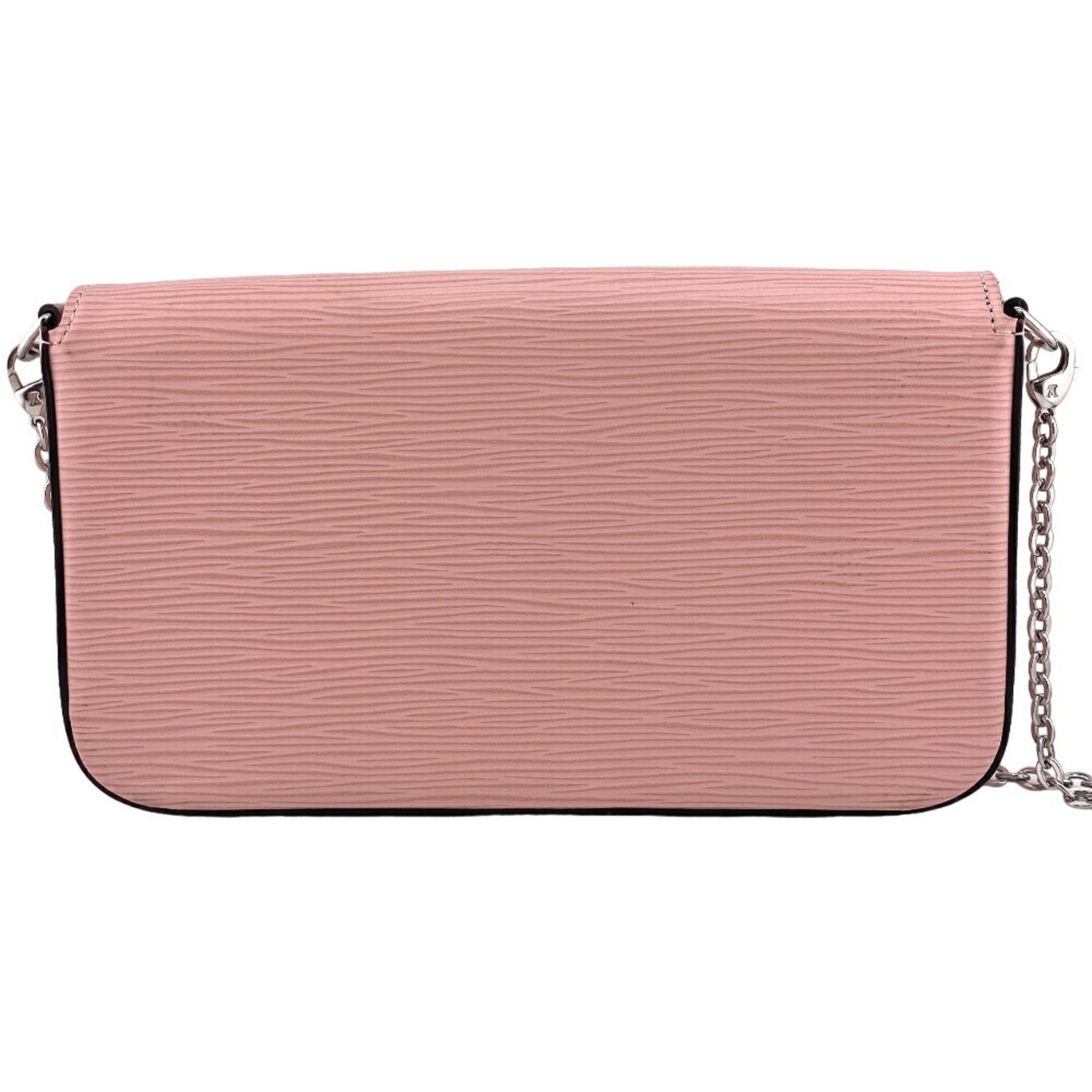 Louis Vuitton Felicie, Pink, Leather, clutch