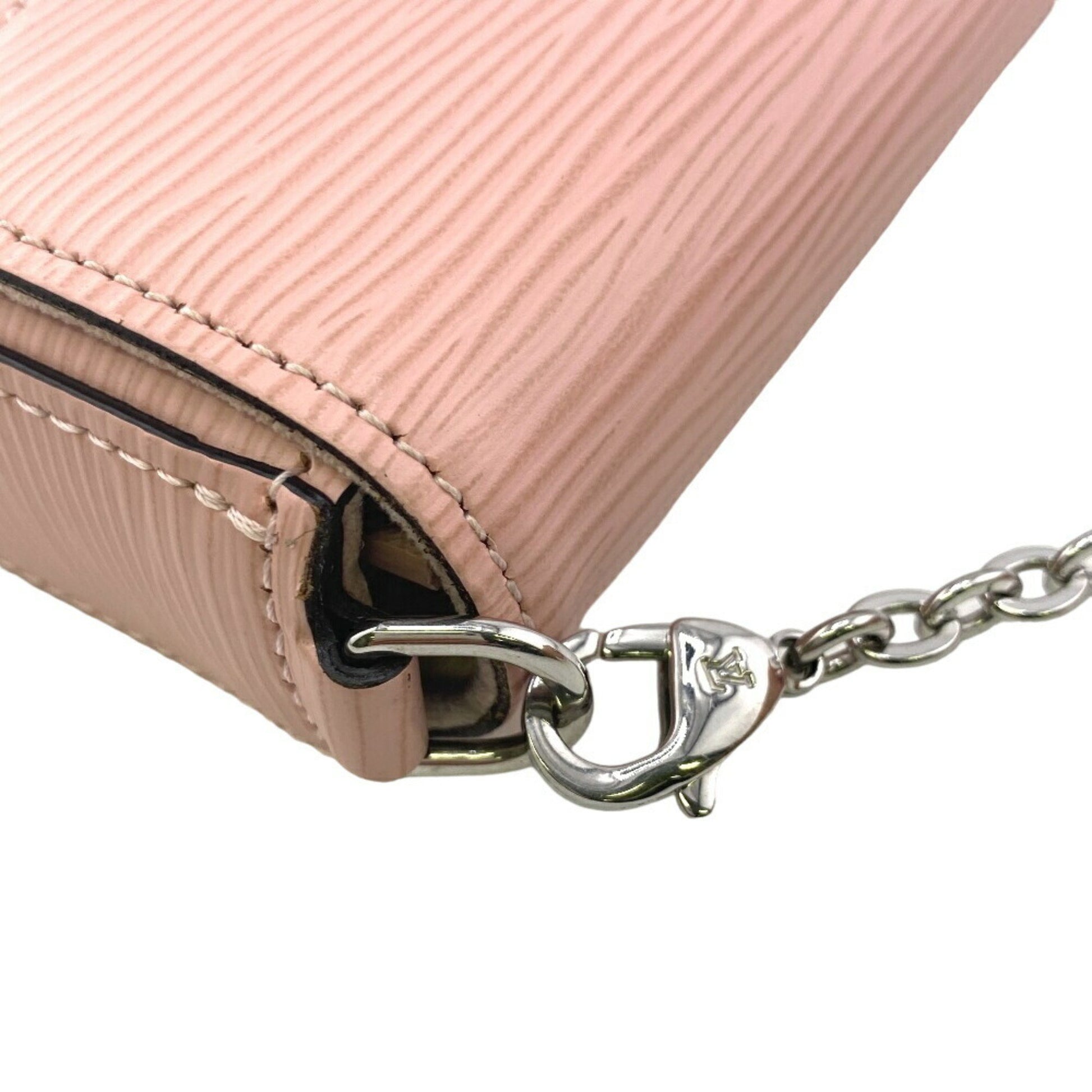 Louis Vuitton Felicie, Pink, Leather, clutch