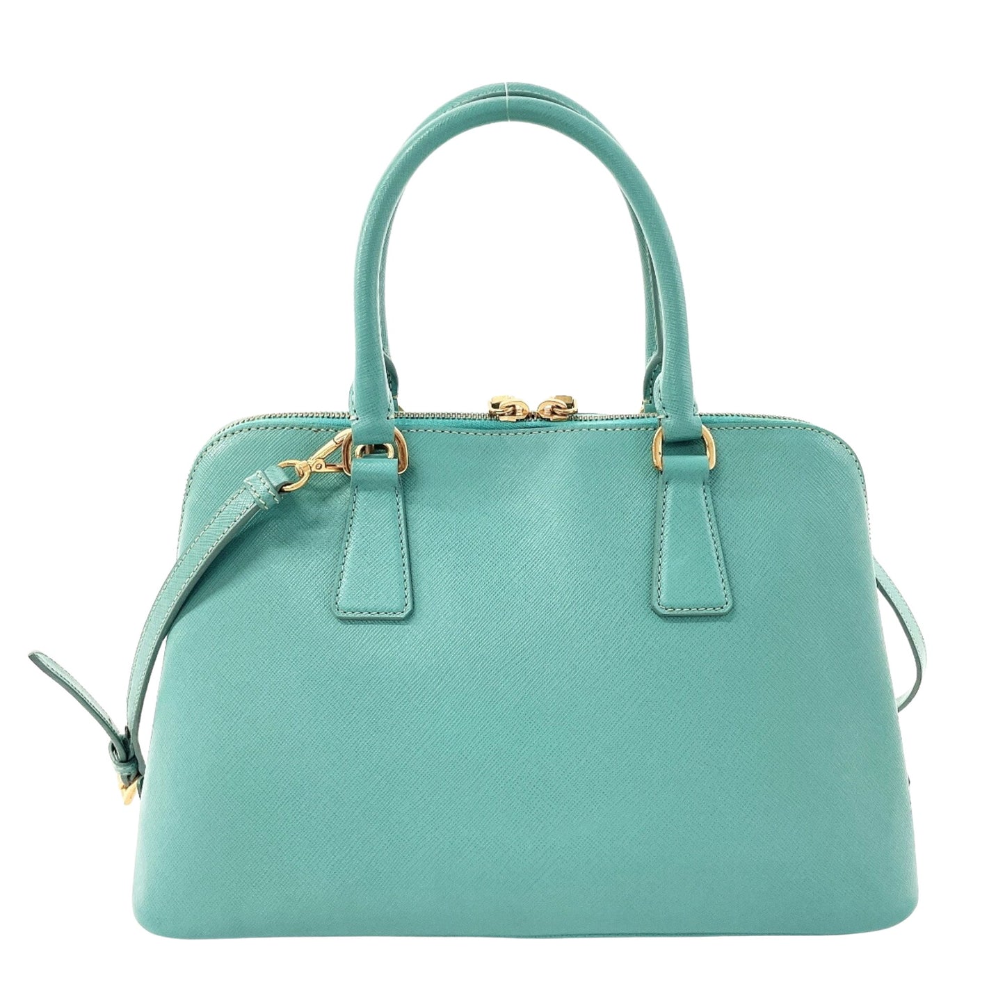 Prada Galleria, Blue, Leather, handbag