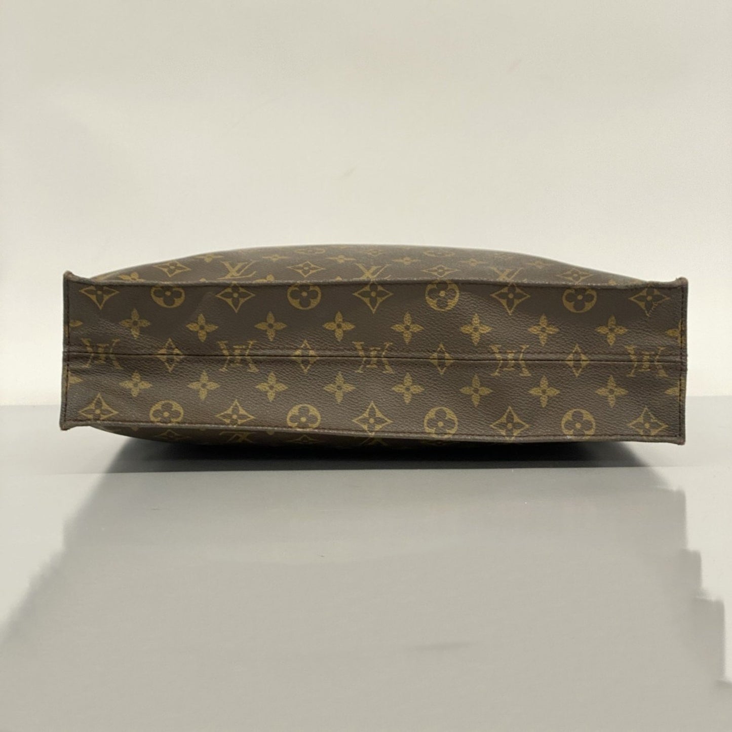 Louis Vuitton Sac Plat, Brown, Canvas, tote