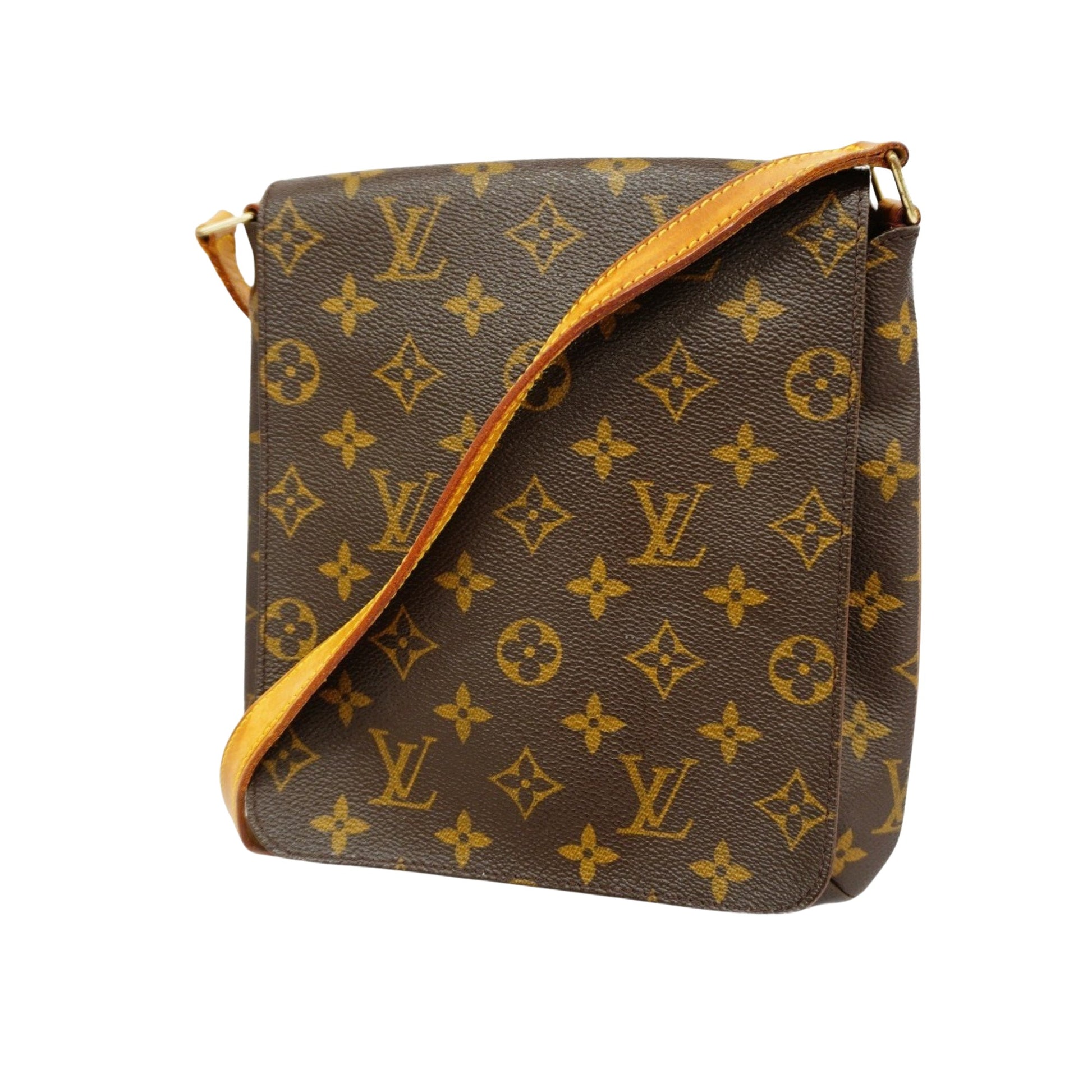 Louis Vuitton Musette Salsa, Brown, Canvas, shoulder