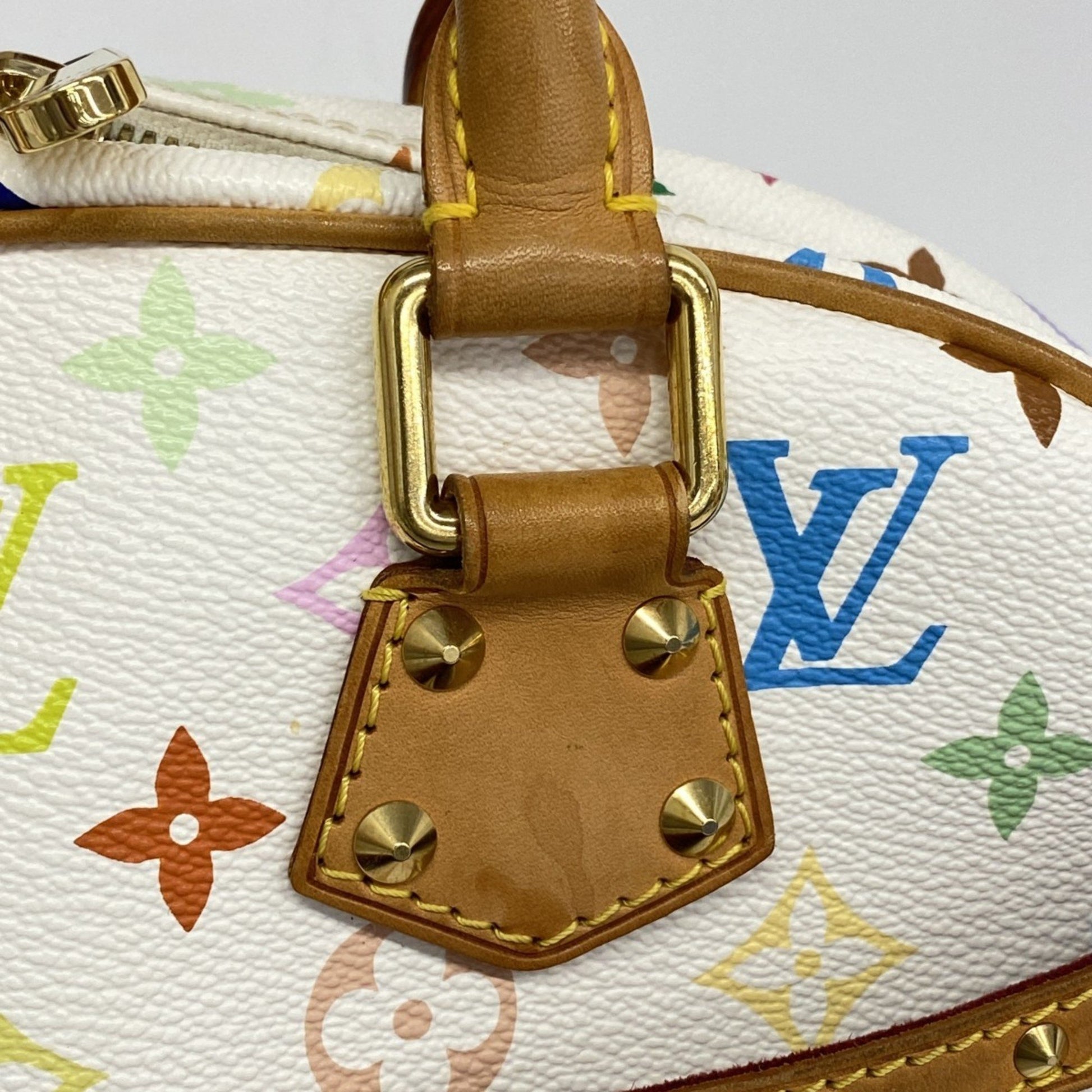 Louis Vuitton Trouville, White, Canvas, handbag