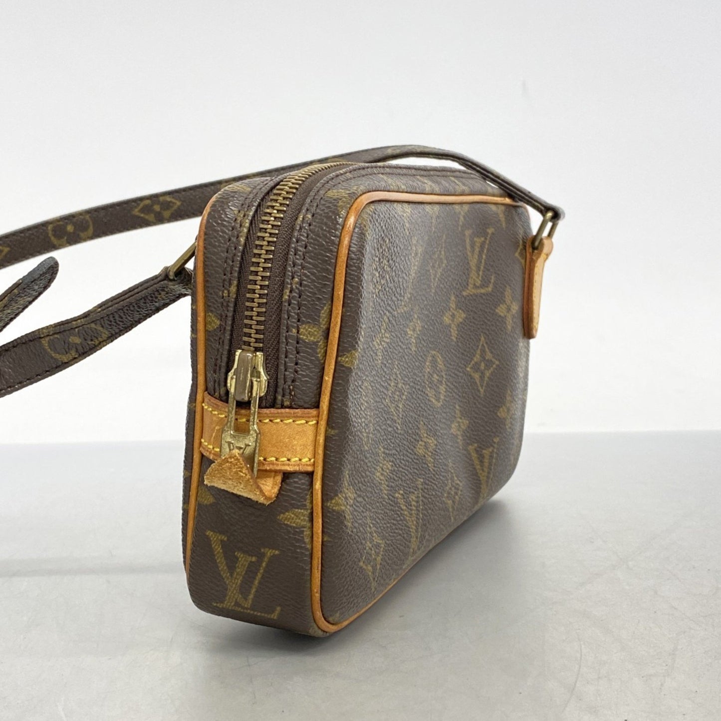 Louis Vuitton Marly, Brown, Canvas, shoulder