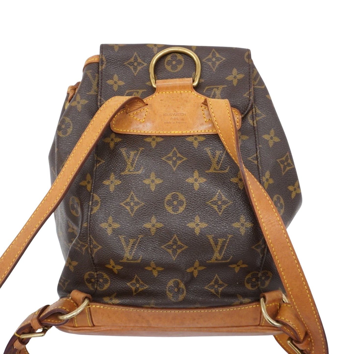 Louis Vuitton Montsouris MM, Brown, Canvas, backpack