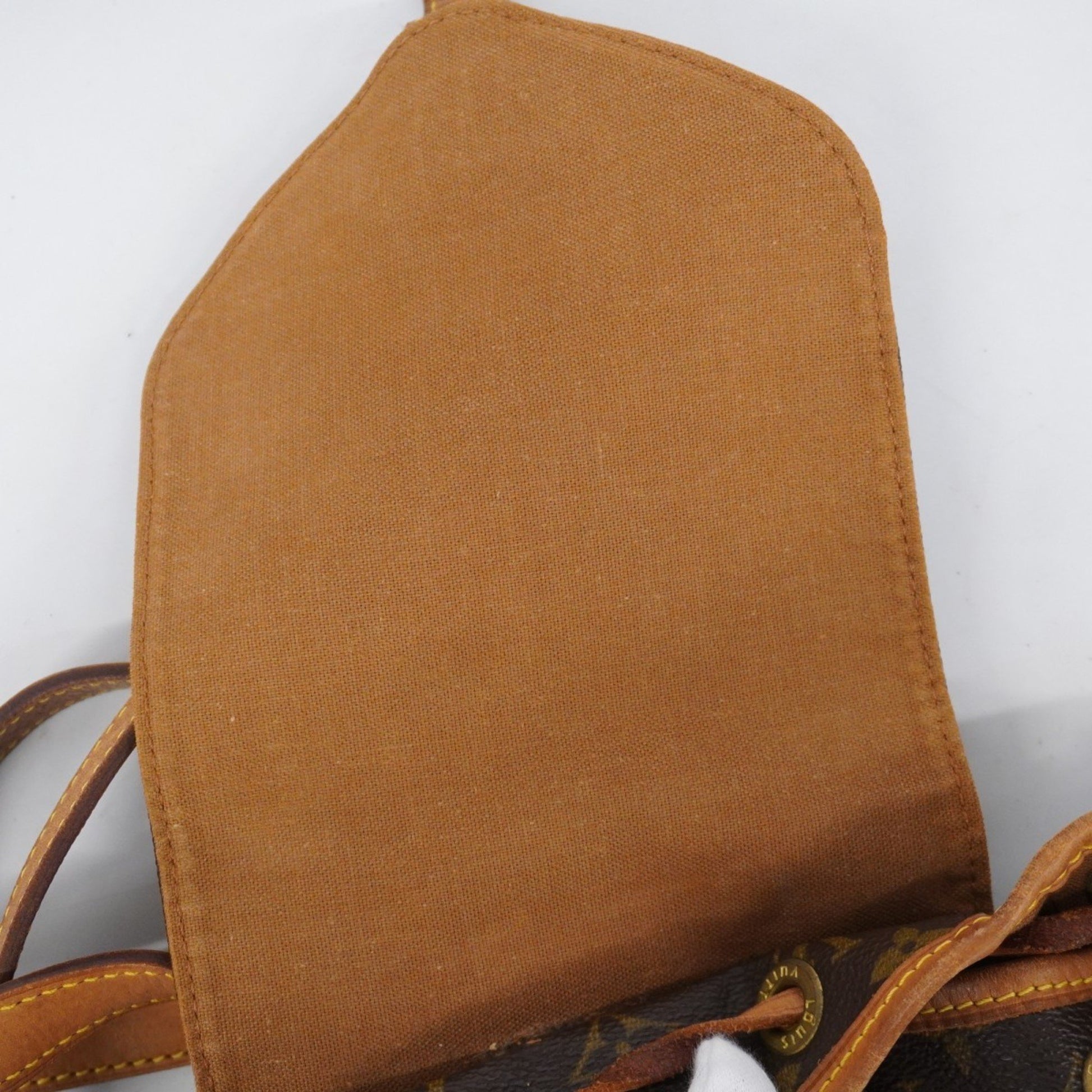 Louis Vuitton Montsouris MM, Brown, Canvas, backpack