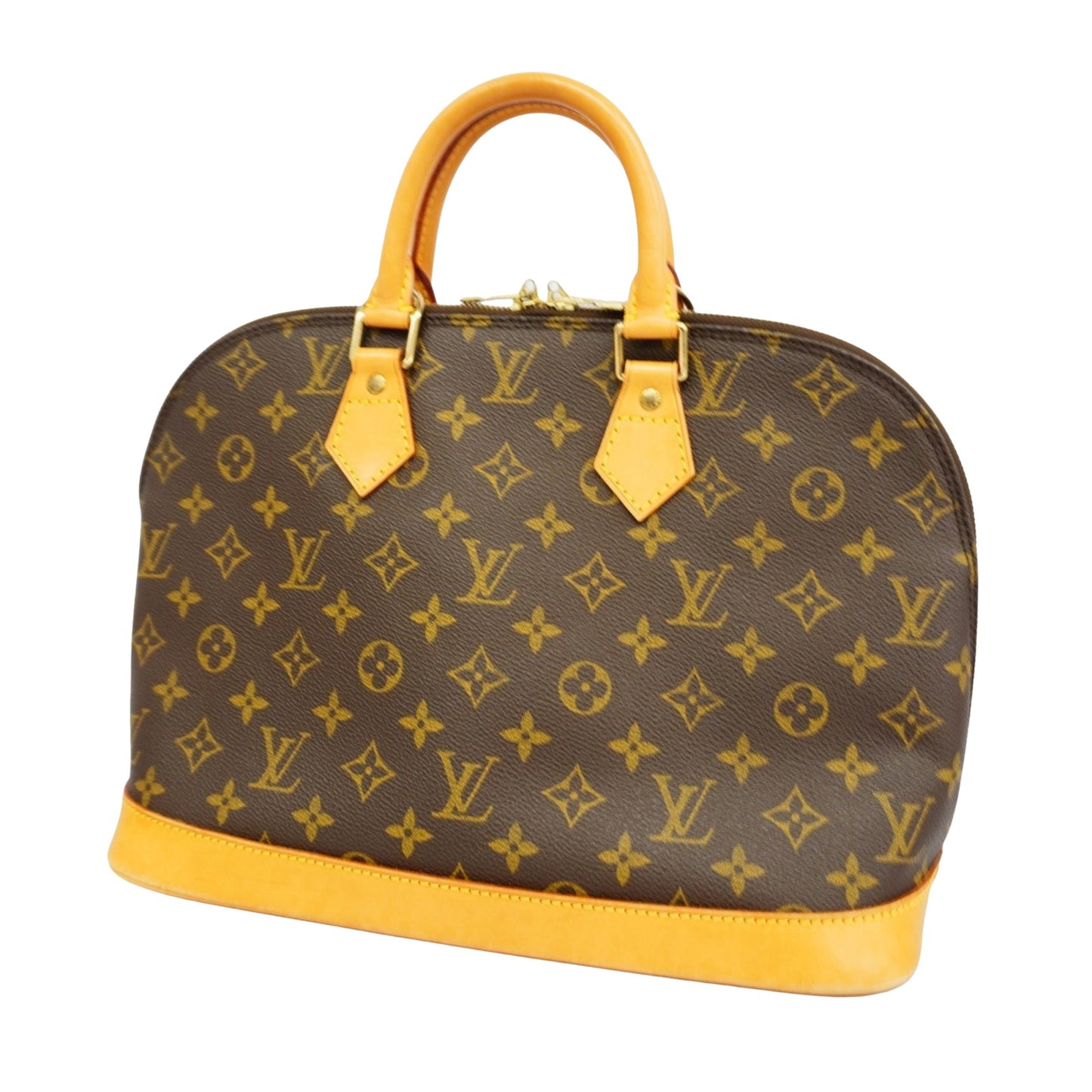 Louis Vuitton Alma, Brown, Canvas, handbag