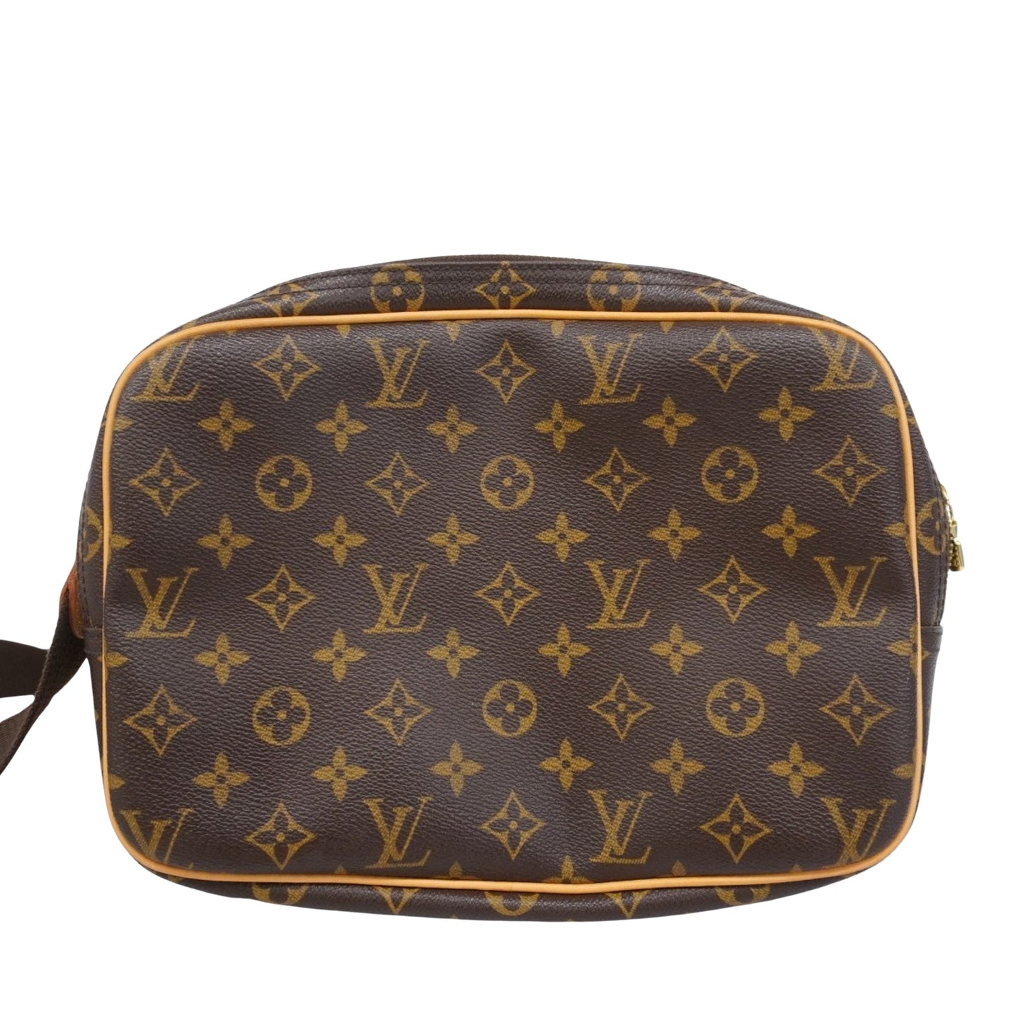 Louis Vuitton Reporter pm, Brown, Canvas, shoulder