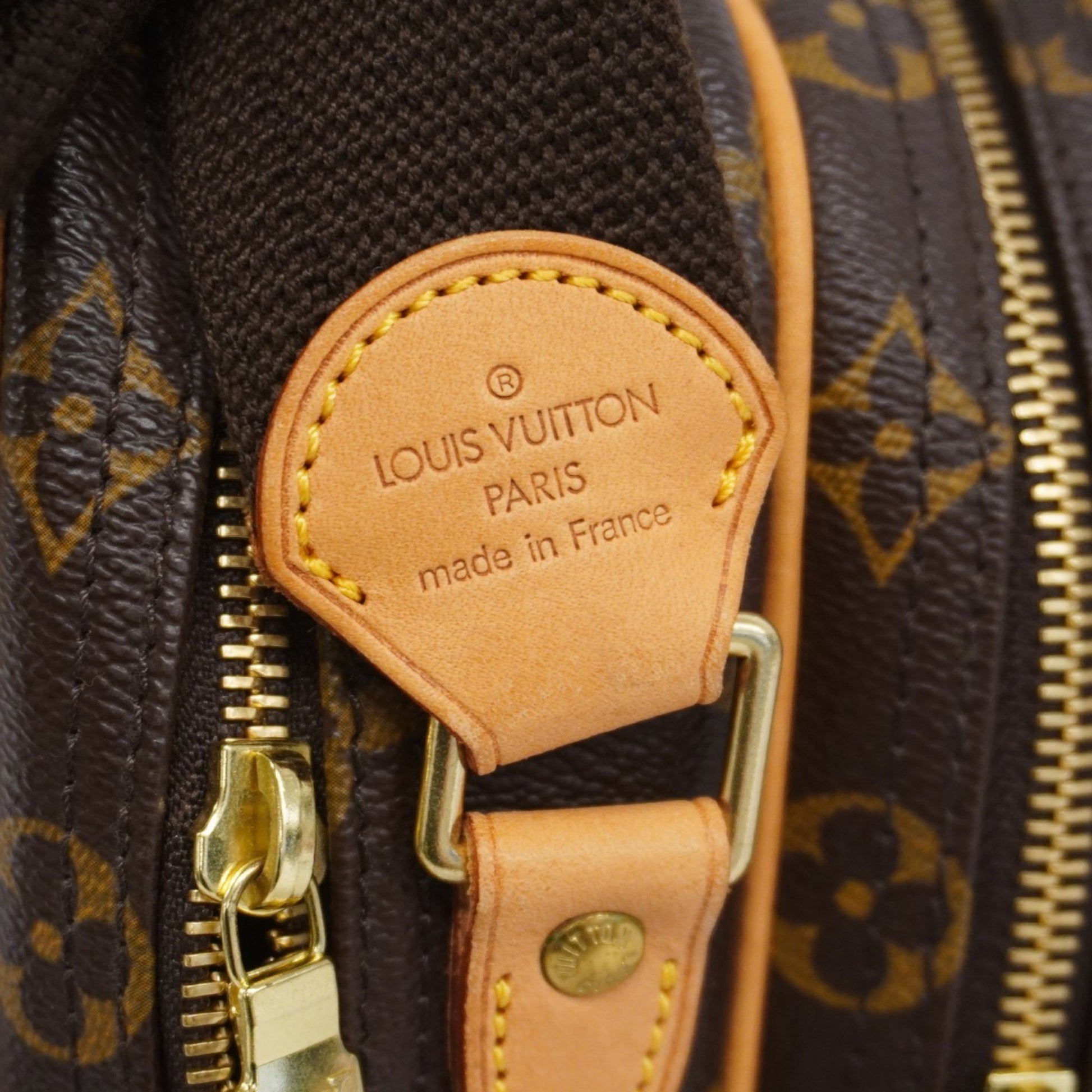 Louis Vuitton Reporter pm, Brown, Canvas, shoulder