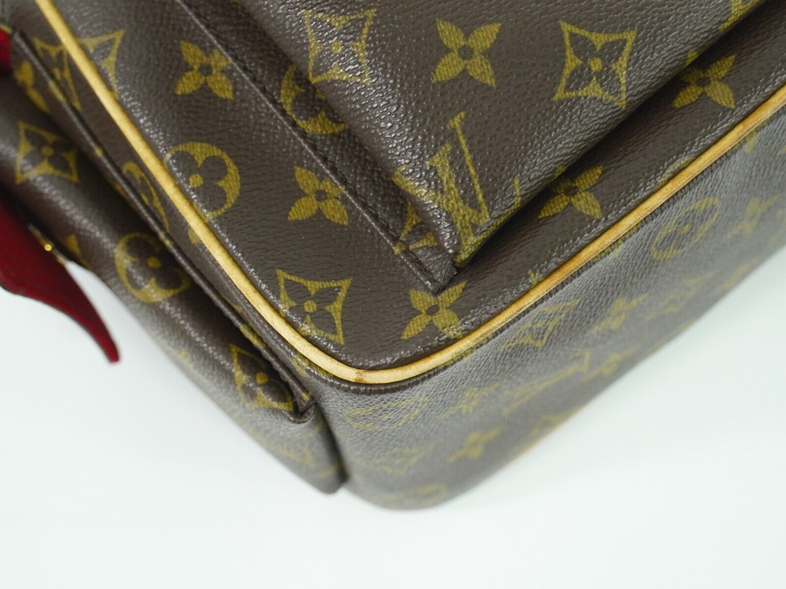 Louis Vuitton Excentri cité, Brown, Canvas, handbag