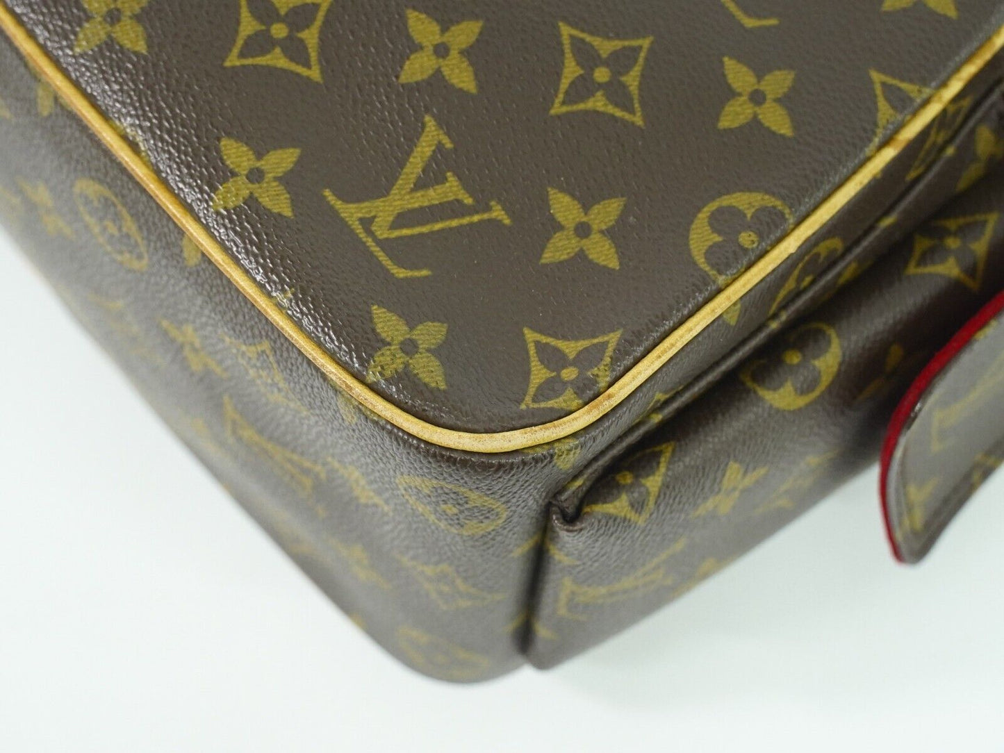 Louis Vuitton Excentri cité, Brown, Canvas, handbag