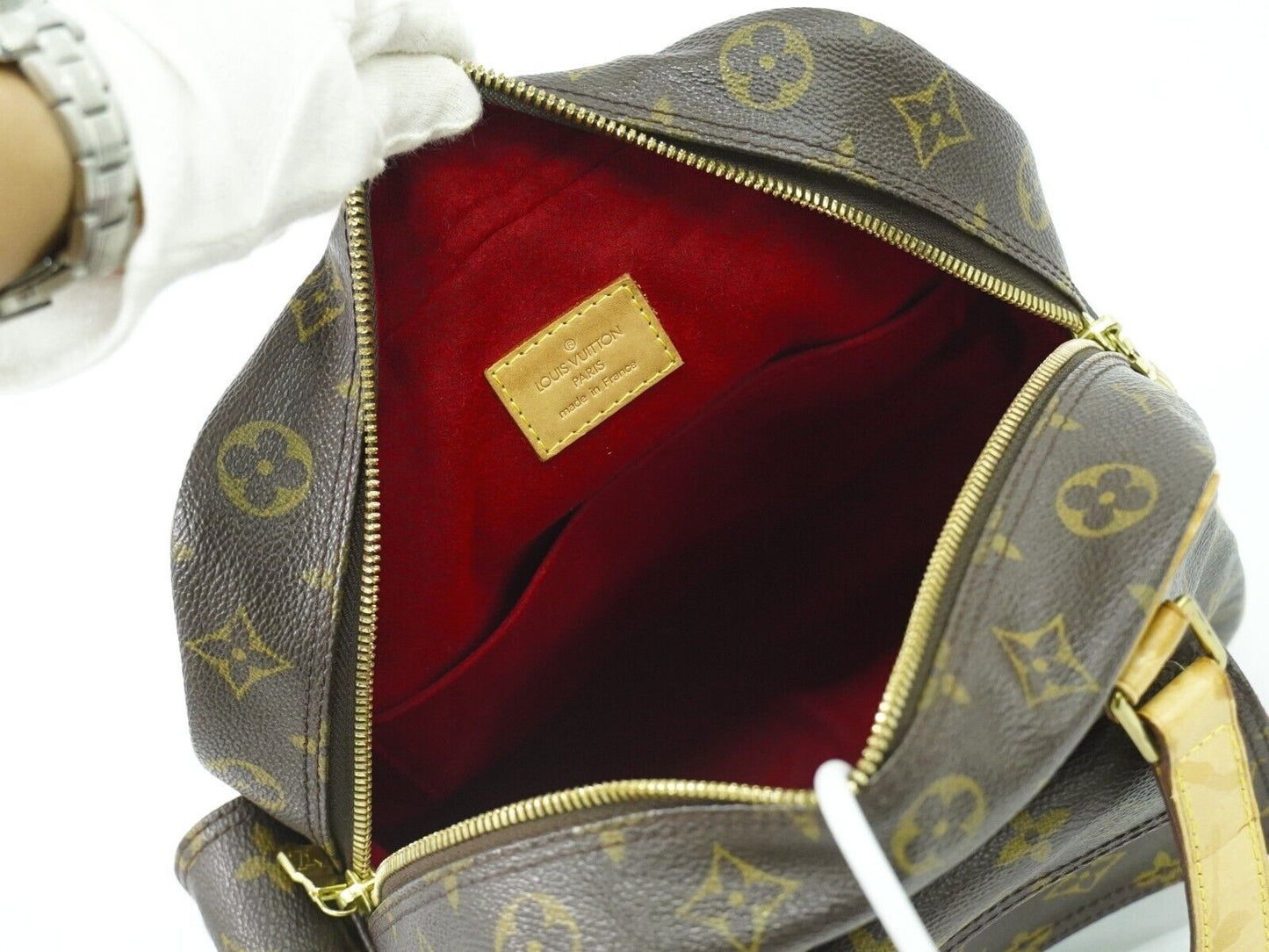 Louis Vuitton Excentri cité, Brown, Canvas, handbag