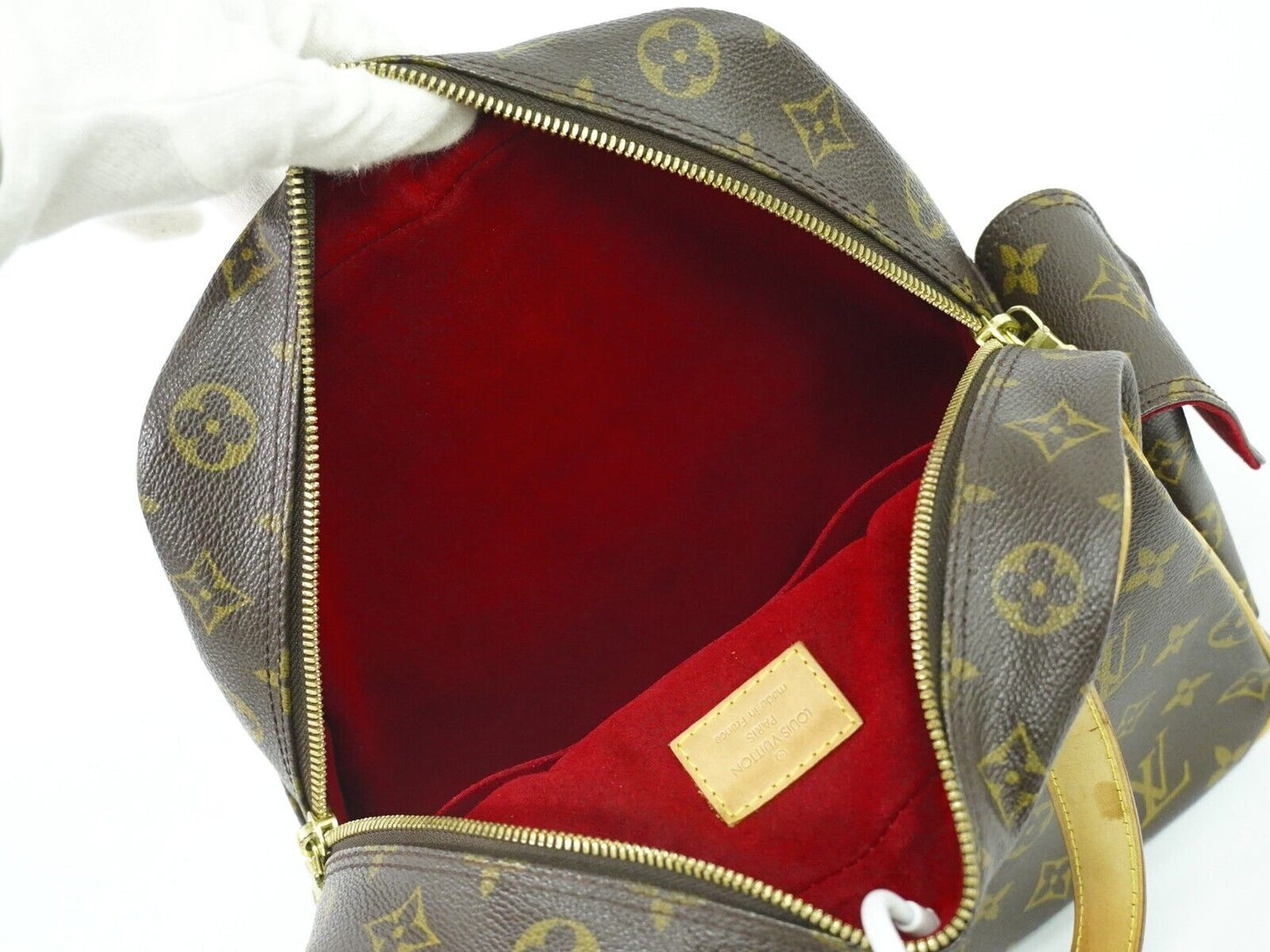 Louis Vuitton Excentri cité, Brown, Canvas, handbag