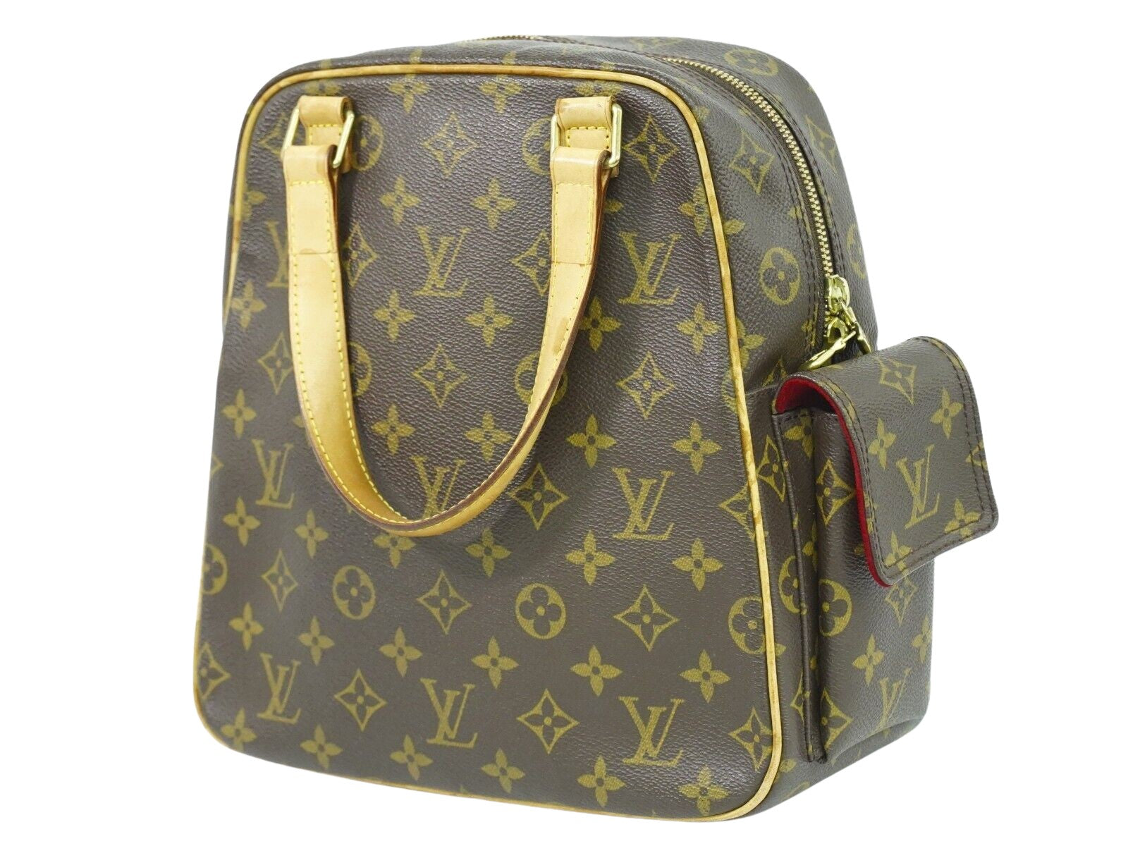 Louis Vuitton Excentri cité, Brown, Canvas, handbag