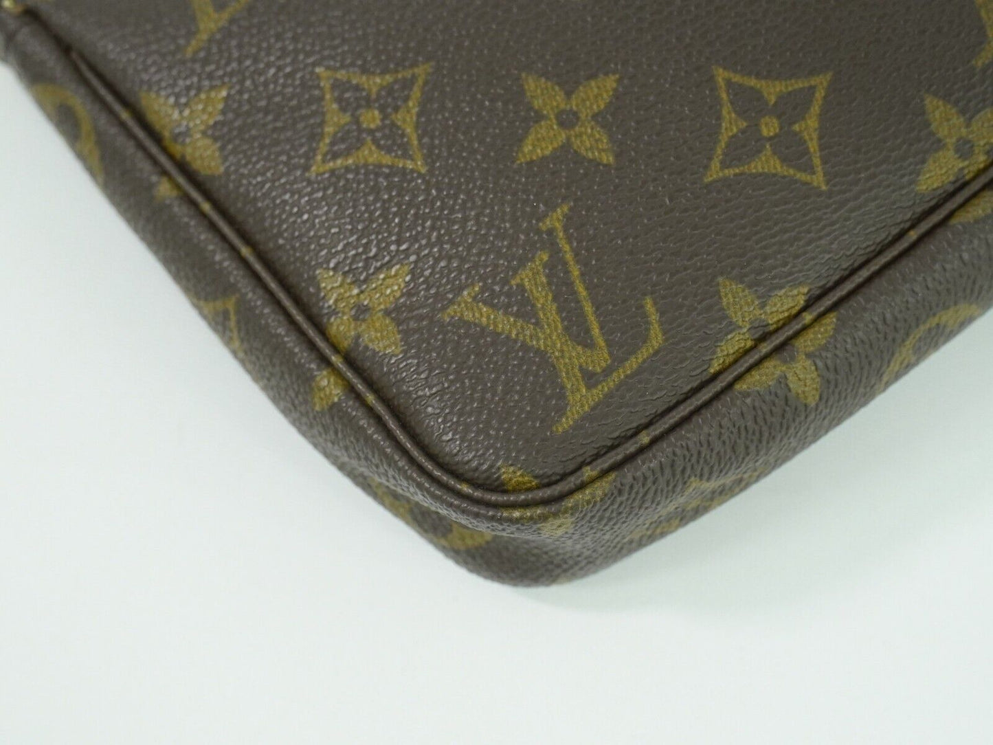 Louis Vuitton Pochette Accessoire, Brown, Canvas, clutch