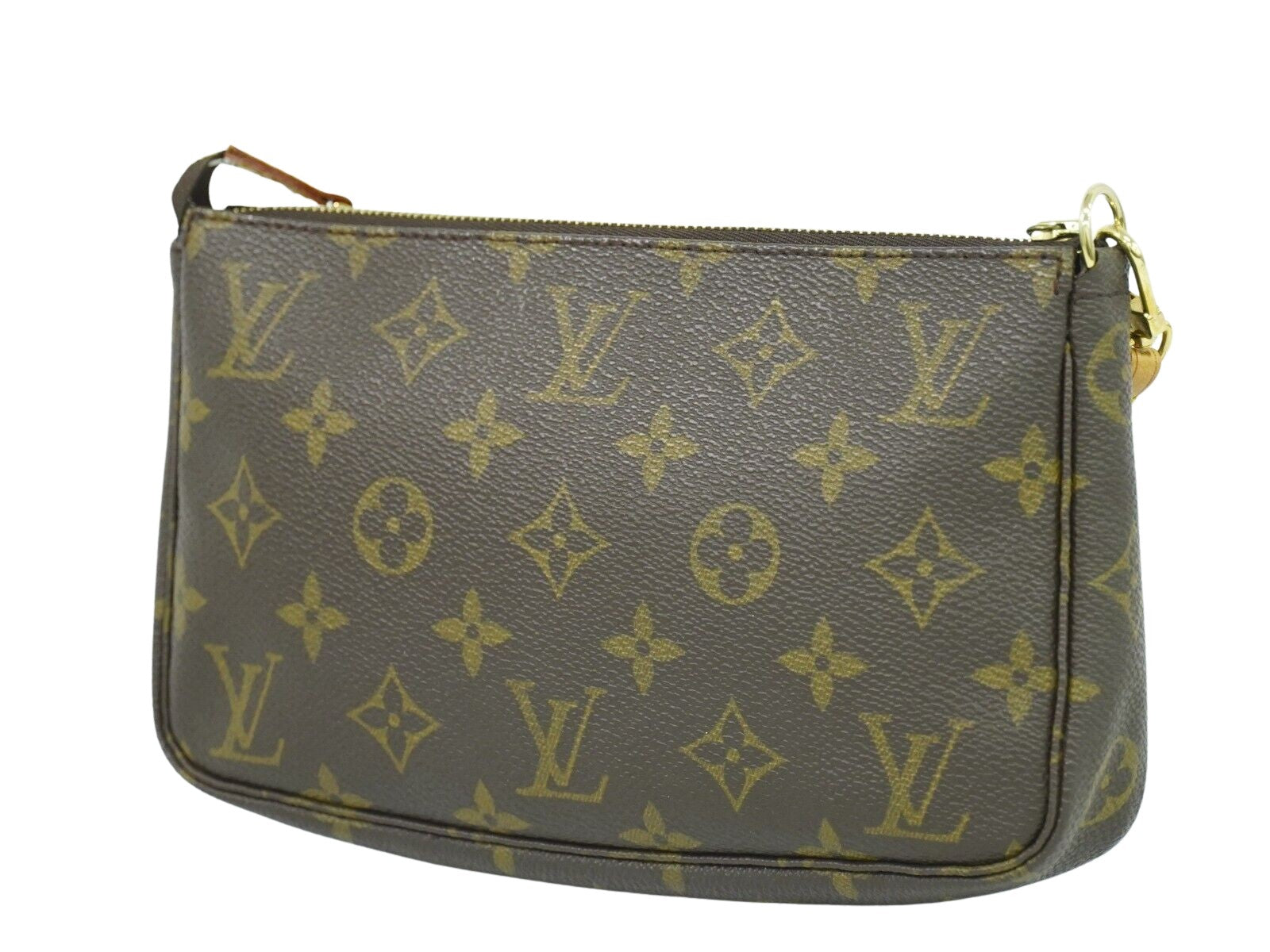 Louis Vuitton Pochette Accessoire, Brown, Canvas, clutch