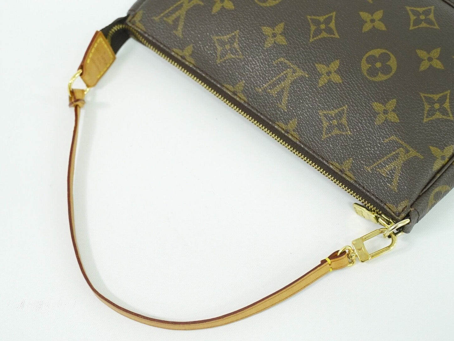 Louis Vuitton Pochette Accessoire, Brown, Canvas, clutch