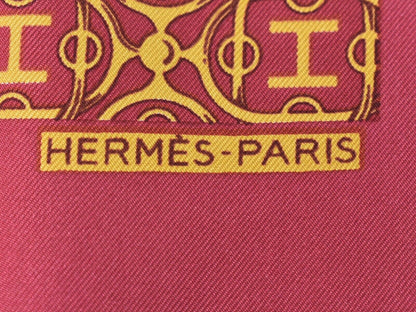 Hermes Carré 42 silk, PINK, SILK, Scarve & shawl