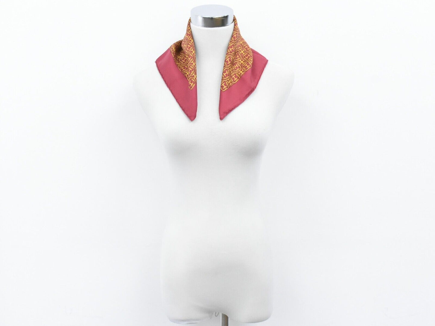 Hermes Carré 42 silk, PINK, SILK, Scarve & shawl