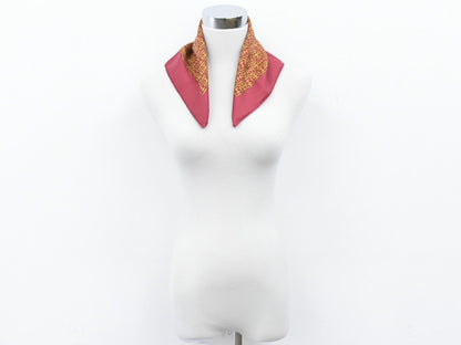 Hermes Carré 42 silk, PINK, SILK, Scarve & shawl
