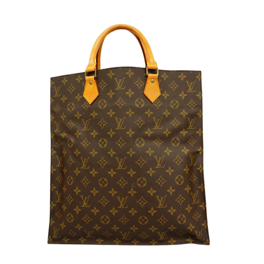 Louis Vuitton Sac Plat, Brown, Canvas, tote