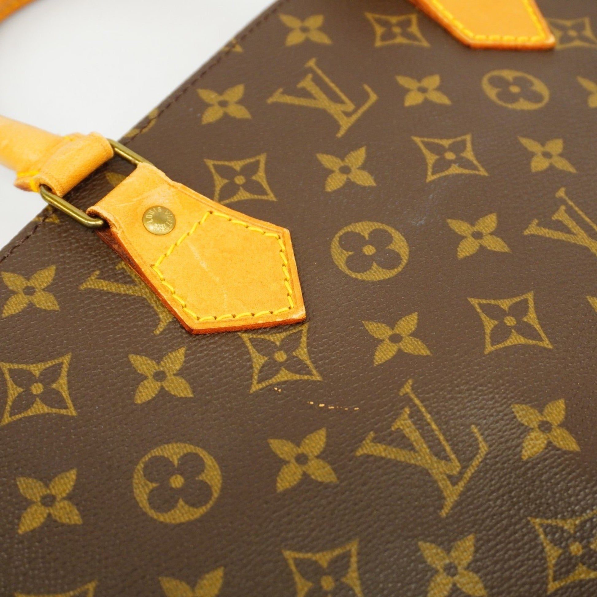 Louis Vuitton Sac Plat, Brown, Canvas, tote