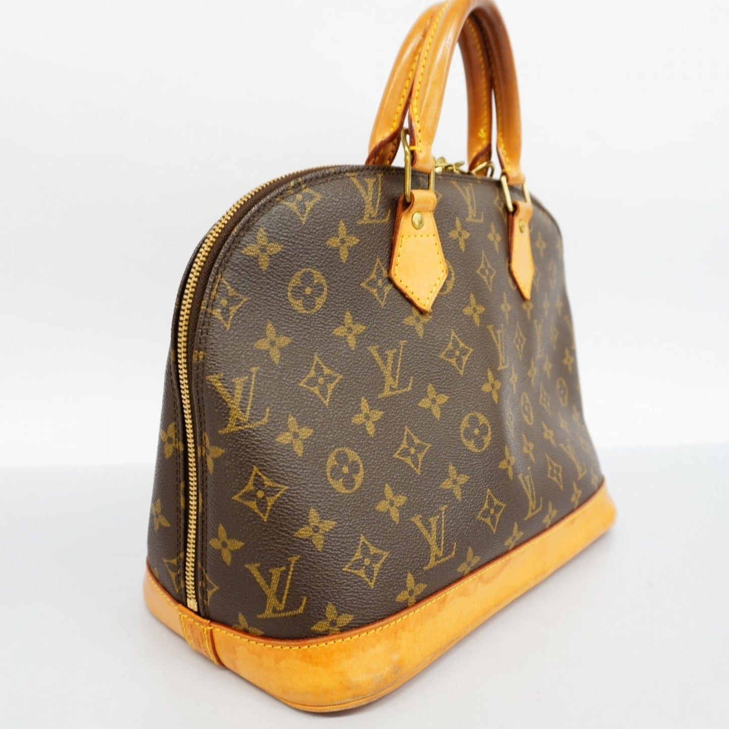 Louis Vuitton Alma, Brown, Canvas, handbag