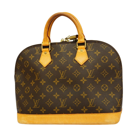 Louis Vuitton Alma, Brown, Canvas, handbag