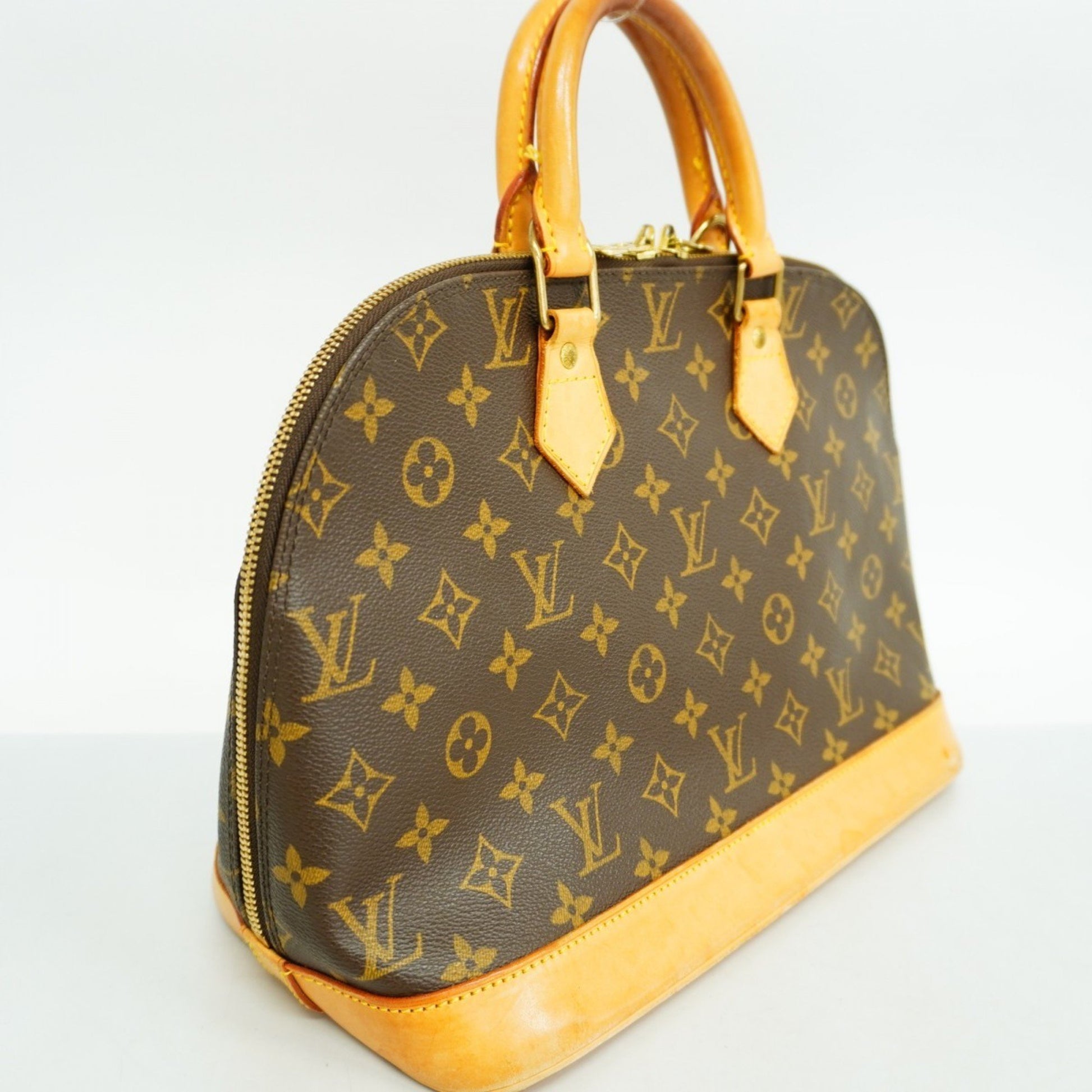 Louis Vuitton Alma, Brown, Canvas, handbag