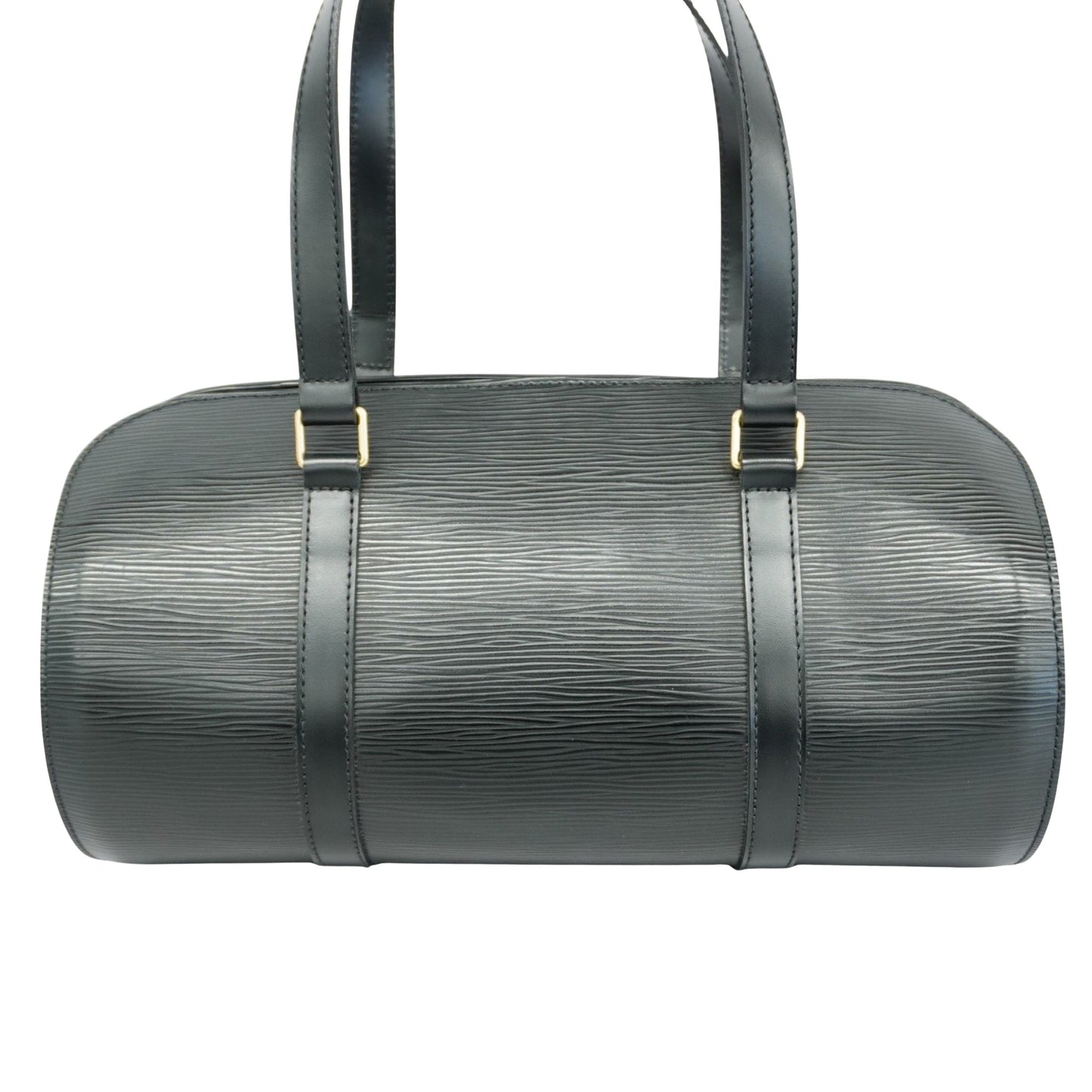 Louis Vuitton Soufflot, Black, Leather, handbag