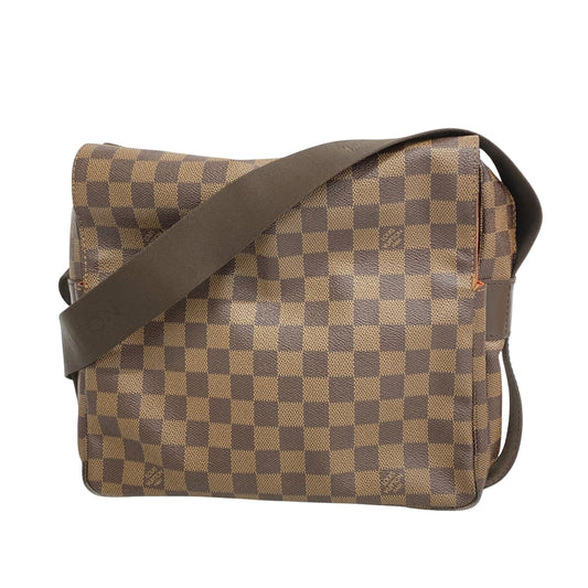 Louis Vuitton Naviglio, Brown, Canvas, shoulder