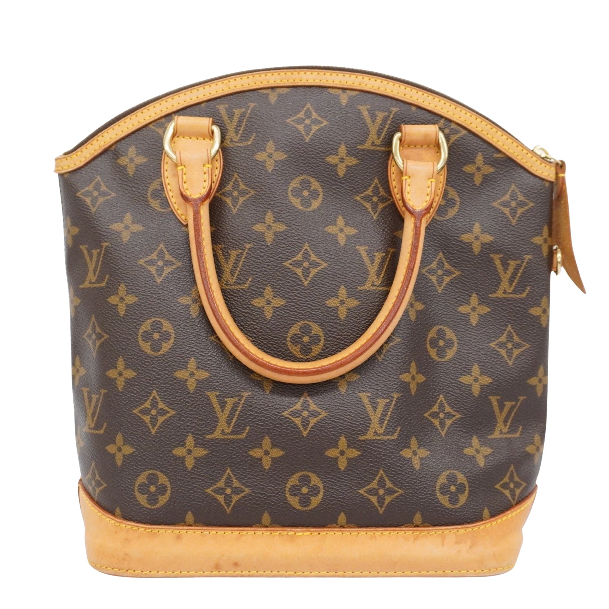 Louis Vuitton Lockit, Brown, Canvas, handbag