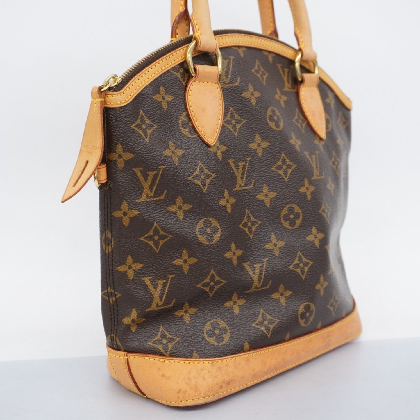 Louis Vuitton Lockit, Brown, Canvas, handbag