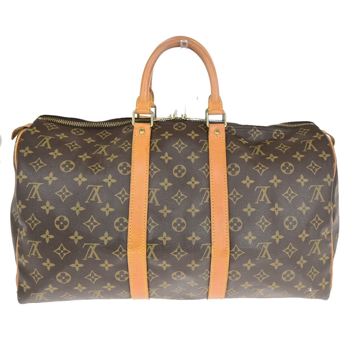 Louis Vuitton Keepall 45, Brown, Canvas, travel