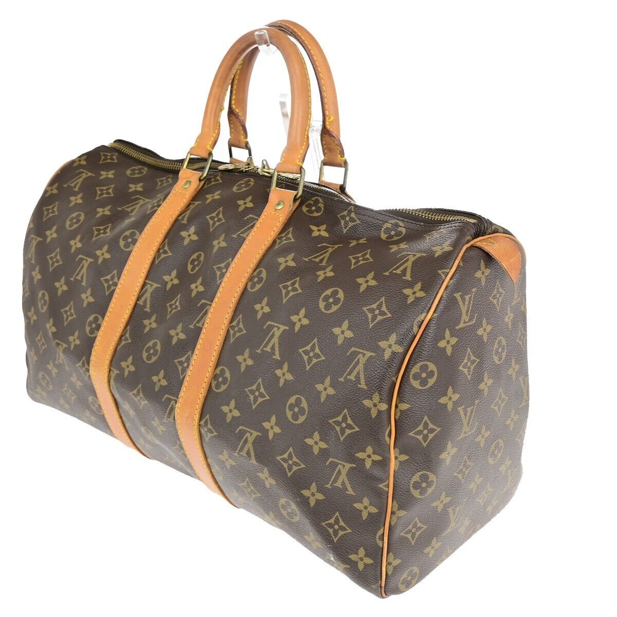 Louis Vuitton Keepall 45, Brown, Canvas, travel