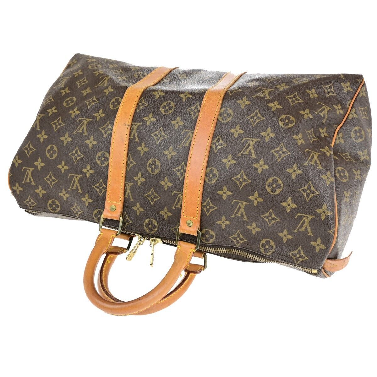 Louis Vuitton Keepall 45, Brown, Canvas, travel