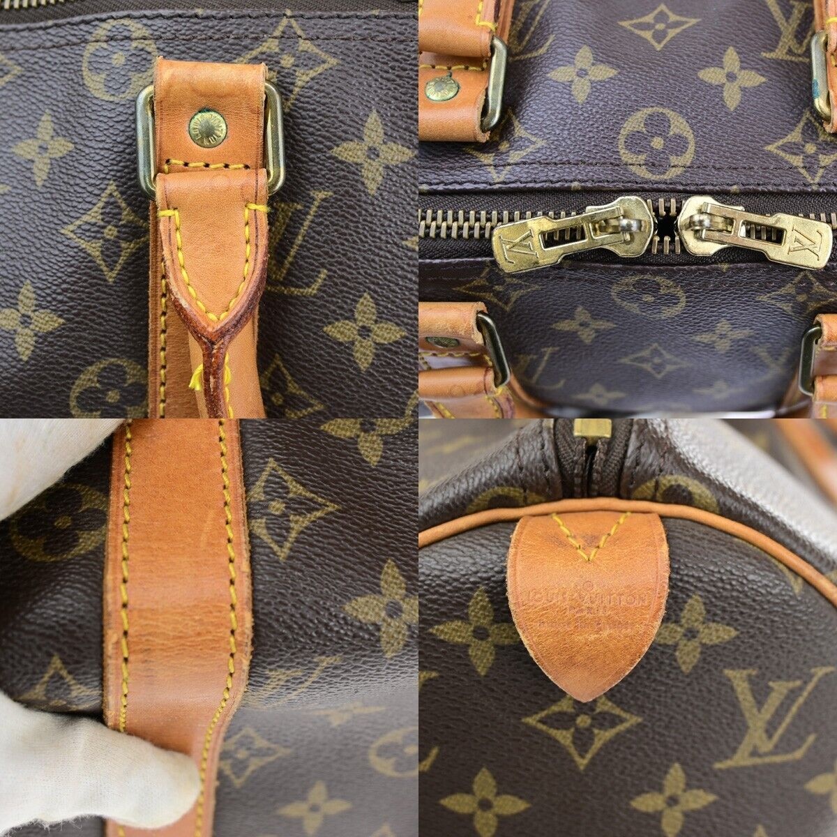 Louis Vuitton Keepall 45, Brown, Canvas, travel