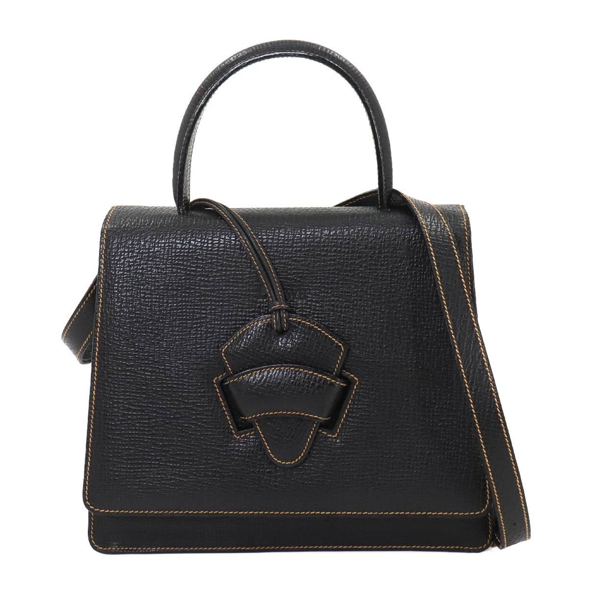 Loewe Barcelona, Black, Leather, shoulder