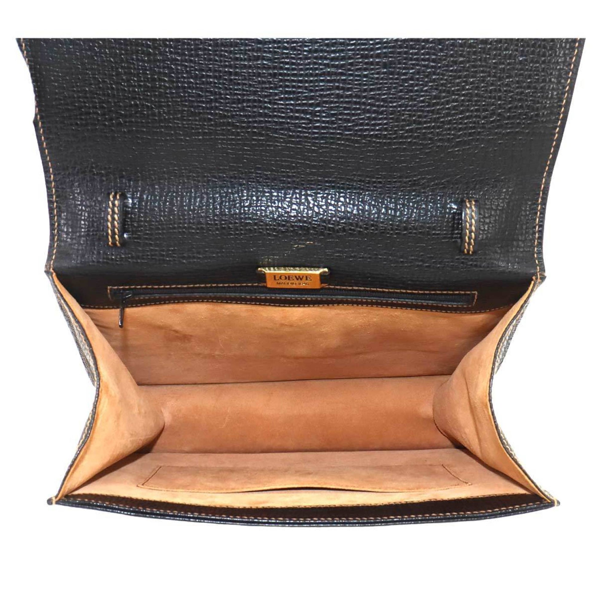 Loewe Barcelona, Black, Leather, shoulder