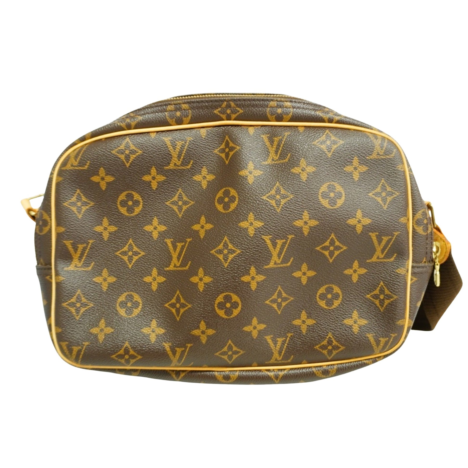 Louis Vuitton Reporter pm, Brown, Canvas, shoulder