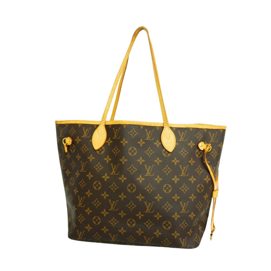 Louis Vuitton Neverfull MM, Brown, Canvas, tote