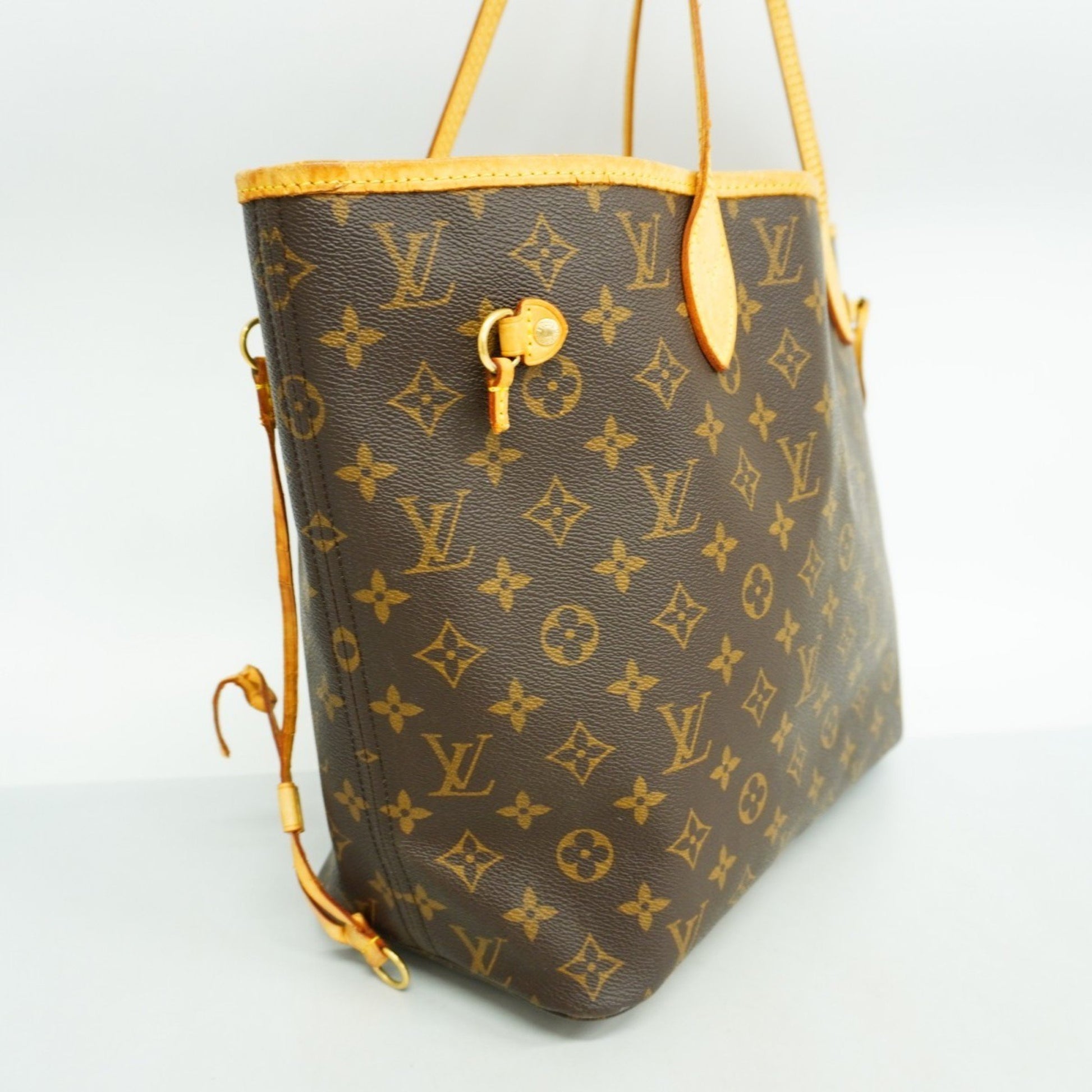 Louis Vuitton Neverfull MM, Brown, Canvas, tote