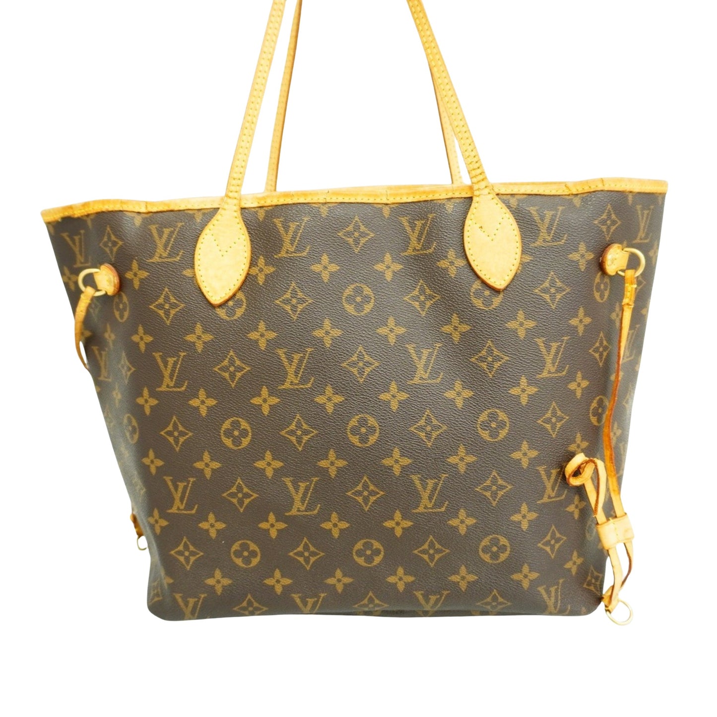 Louis Vuitton Neverfull MM, Brown, Canvas, tote