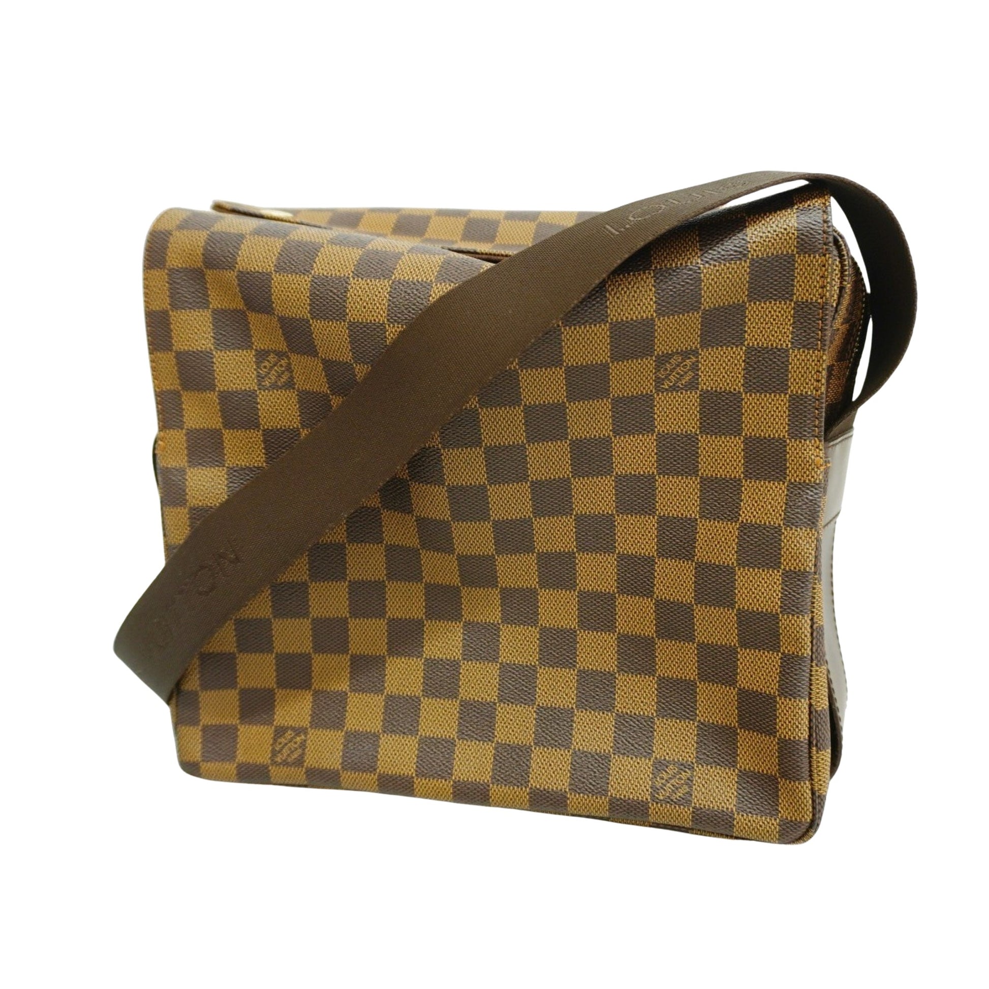 Louis Vuitton Naviglio, Brown, Canvas, shoulder